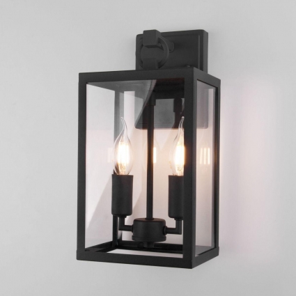 Уличный настенный светильник Elektrostandard Candle 35150/D черный 4690389182464 в современном стиле, цвет черный