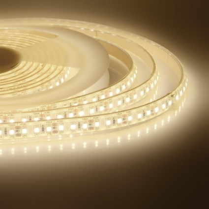 Светодиодная влагозащищенная лента Apeyron 10W/m 120LED/m 2835SMD теплый белый 5M 00-128 цвет белый, мощность 50 Вт