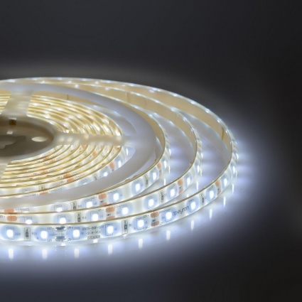 Светодиодная влагозащищенная лента Apeyron 6W/m 60LED/m 2835SMD холодный белый 5M 00-126 цвет белый, мощность 30 Вт