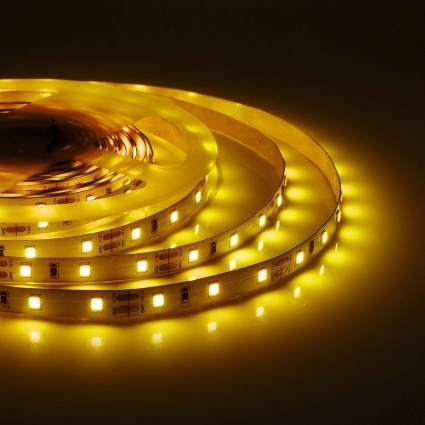 Светодиодная лента Apeyron 4,8W/m 60LED/m 2835SMD желтый 5M 00-433, цвет белый, мощность 24 Вт