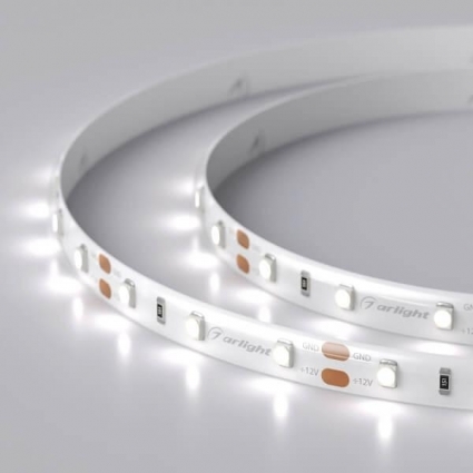 Светодиодная влагозащищенная лента Arlight 4,8W/m 60LED/m 2835SMD холодный белый 5M 014627(2), цвет белый, мощность 24 Вт