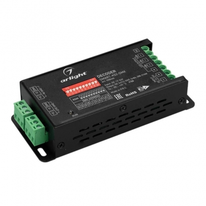 Декодер Arlight Smart-K52-DMX 028446 цвет черный, мощность 576 Вт