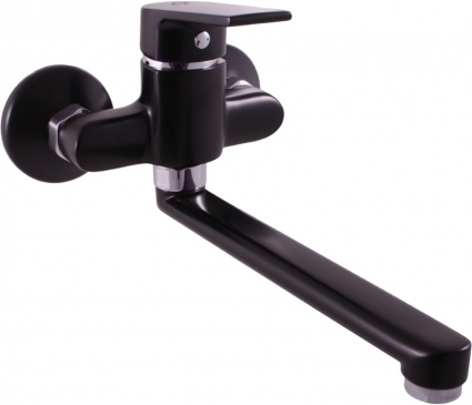 Смеситель для кухни Rav Slezak Colorado CO101.5/23CMATC черный, хром, однорычажный, длина излива 20 см