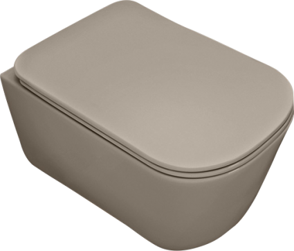 Унитаз подвесной Kerasan Tribeca 511481 nocciola mat бежевый, овальный, 35x54 см