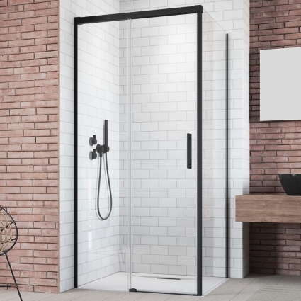 Душевой уголок Radaway Idea Black KDJ 120x90 L прямоугольный, двери раздвижные