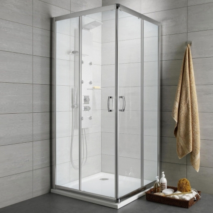 Душевой уголок Radaway Premium Plus C 90x190 матовое стекло квадратный, двери раздвижные