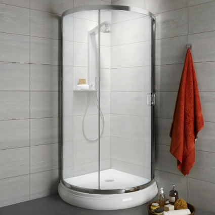 Душевой уголок Radaway Premium Plus B 90x190 матовое стекло полукруглый, двери раздвижные