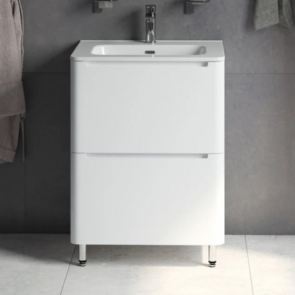Тумба для комплекта Iddis Edifice 60, напольная, с ящиками, глянцевая