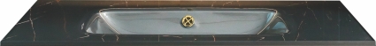 Мебельная раковина Armadi Art Lucido 101 глянцевый графит прямоугольная, цвет черный