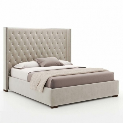 Кровать IdealBeds Adler Diamond 180х200 бежевого цвета с изголовьем, без ящиков