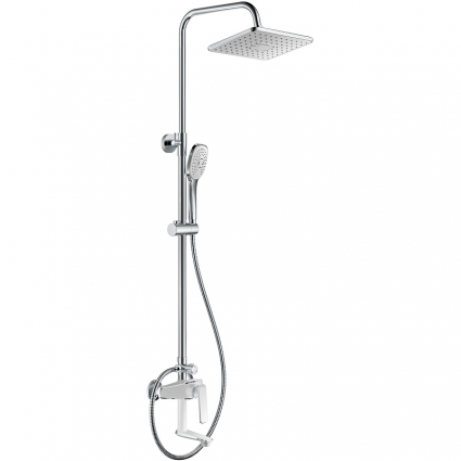 Душевая стойка Haiba HB24548-8, белый/хром, шланг 150 см
