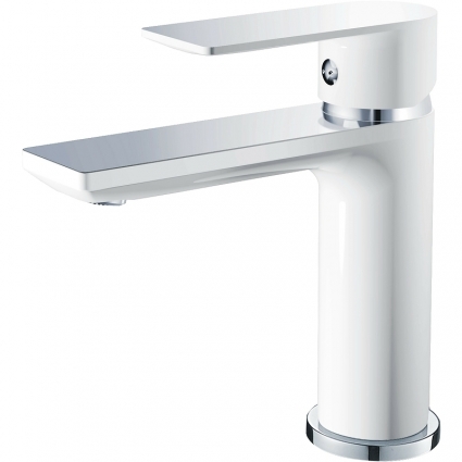 Смеситель для раковины Haiba HB10505-8, белый/хром, однорычажный, высота излива 10.1 см