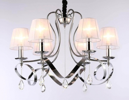 Подвесная люстра Ambrella light Traditional TR4545 в классическом стиле, цвет хром