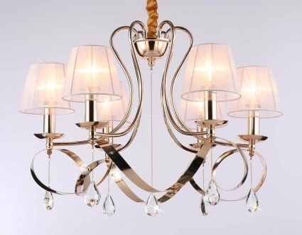 Подвесная люстра Ambrella light Traditional TR4546 в классическом стиле, цвет золотой