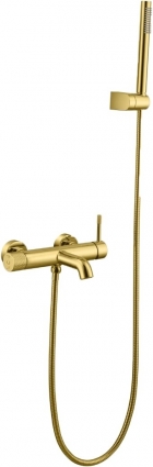 Смеситель для ванны с душем Boheme Uno 463-G Gold, однорычажный, золото