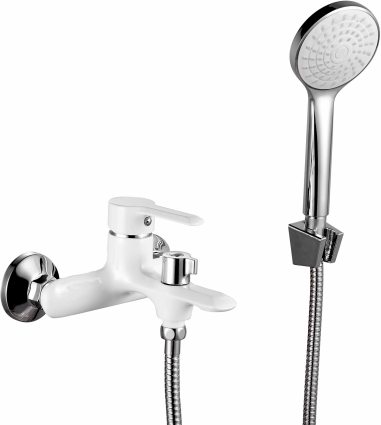 Смеситель для ванны с душем ESKO Sorrento White SR 54W белый, однорычажный, длина излива 16.6 см