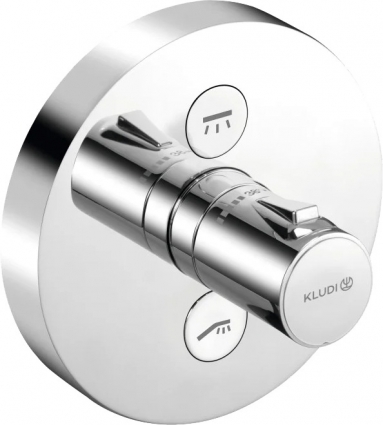 Термостатический смеситель Kludi Push 389120538 термостат, хром