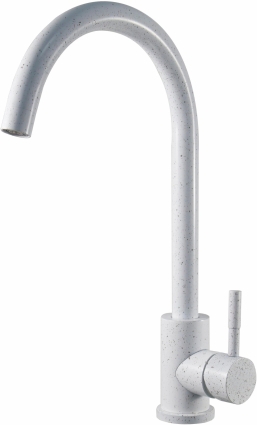 Смеситель для кухни ESKO K45 White белый однорычажный, высота излива 25.3 см