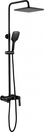 Душевая стойка ESKO Singapore Black ST300BL черная цвет черный, штанга 160 см