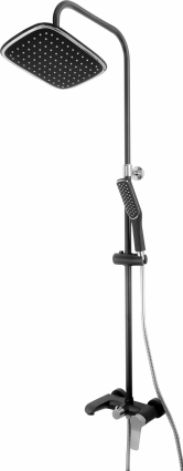 Душевая стойка ESKO ST200 Black штанга 180 см, шланг 150 см, 1 режим