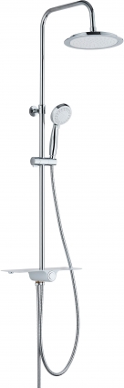 Душевая стойка ESKO ST1010shelf хром штанга 120 см, 3 режима