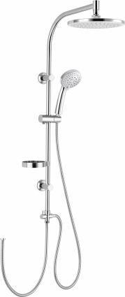 Душевая стойка SMARTsant Смарт SM1207AA хром, штанга 100 см, шланг металлический 150 см