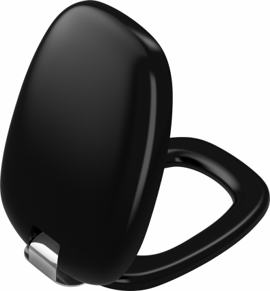Крышка-сиденье VitrA Plural 126-083-009 с микролифтом, матовая черная, овальная