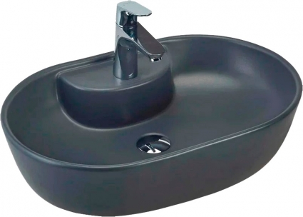 Раковина beWash Bogen 88611106 60 см черная овальная, цвет черный