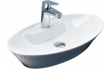 Накладная раковина Gid N9398 61х37 белая овальная, цвет белый