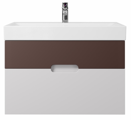 Тумба для комплекта подвесная Creto Malibu Chocolate Soft 60 с ящиками,  в современном стиле