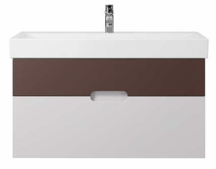 Тумба для комплекта подвесная Creto Malibu Chocolate Soft 100 с ящиками,  в современном стиле