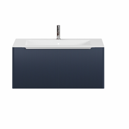 Тумба для комплекта Creto Luna Blue 100 см 17-Bl100 подвесная, с ящиками