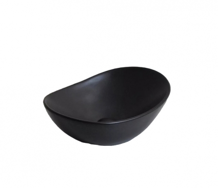 Накладная раковина Gid Bm9133 48х30.5 черная, матовая, овальная, цвет черный