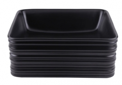 Накладная раковина Gid Bm965 38.5х38.5 черная, матовая, квадратная, цвет черный