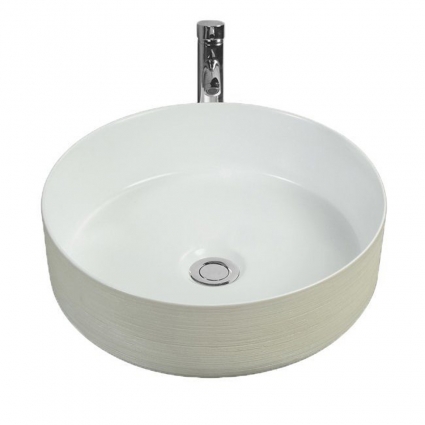 Накладная раковина Gid D1357h028 36х36 белая, крем, круглая, цвет белый