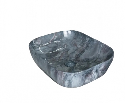 Накладная раковина Gid K397G124 50х40 под камень прямоугольная, цвет серый