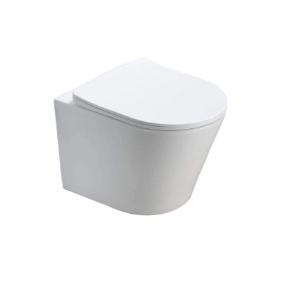 Подвесной унитаз Gid Tr2130wm микролифт белый, овальный, 36.5x48 см