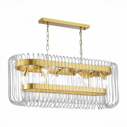 Подвесная люстра ST Luce Grosseto SL1228.203.08 в стиле арт-деко, цвет золотой