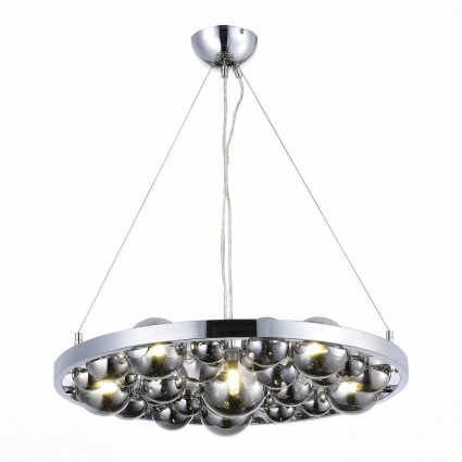Подвесная люстра ST Luce SL1510.103.06 в современном стиле, цвет дымчатый, мощность 30 Вт