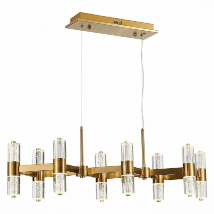 Подвесная светодиодная люстра ST Luce Gemina SL6007.203.16 в стиле модерн, цвет латунь