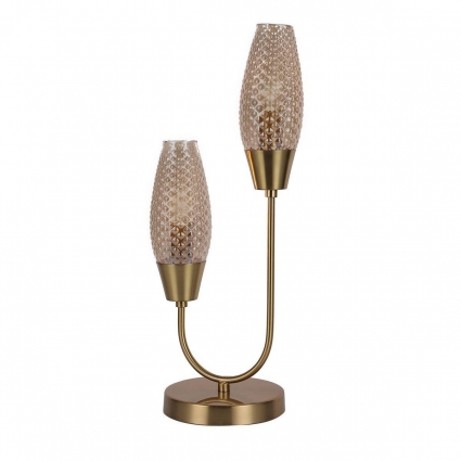 Настольная лампа Escada Desire 10165/2 Copper в современном стиле, цвет янтарный
