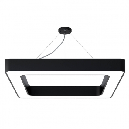 Подвесной светодиодный cветильник Geometria ЭРА Quadro SPO-162-B-40K-070 70Вт 4000К черный Б0050585 в стиле модерн, цвет черный