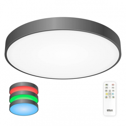 Потолочный светодиодный светильник с пультом ДУ Citilux Купер RGB Черный CL724105G1, в современном стиле