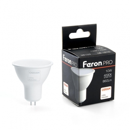 Лампа светодиодная Feron G5.3 10W 4000K матовая LB-1610 38159 цвет белый