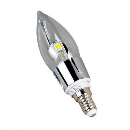 Лампа светодиодная Elvan E14 5W 3000K прозрачная E14-5W-3000K-Q100B-SL цвет прозрачный
