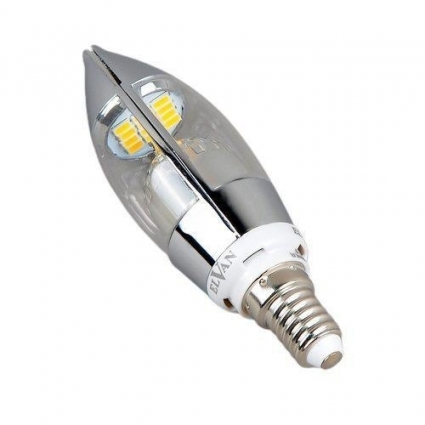 Лампа светодиодная диммируемая Elvan E14 5W 3000K прозрачная E14-5W-3000K-Dim-Q68-SL цвет прозрачный