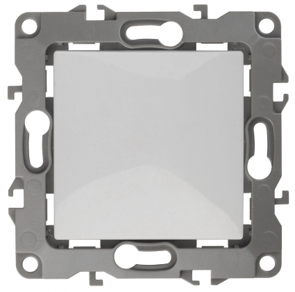 Кнопка ЭРА 12 10AX 250V белый 12-1111-01 Б0047830 в стиле модерн, цвет белый