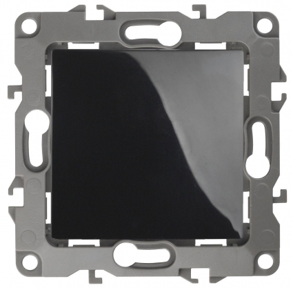 Кнопка ЭРА 12 10AX 250V чёрный 12-1111-06 Б0047835 в стиле модерн, цвет черный