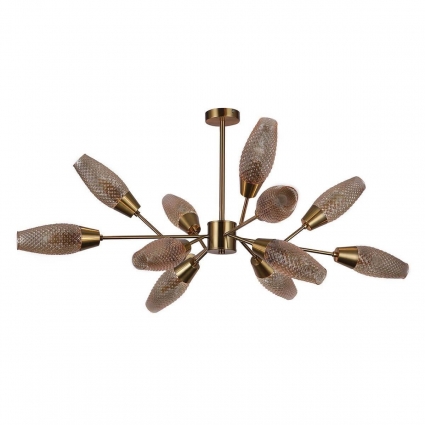 Потолочная люстра Escada Desire 10165/12PL Copper в современном стиле, цвет янтарный