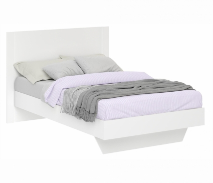 Кровать LASKA Family Берта 120х200 белого цвета с матрасом Promo b Cocos, с изголовьем, без ящиков